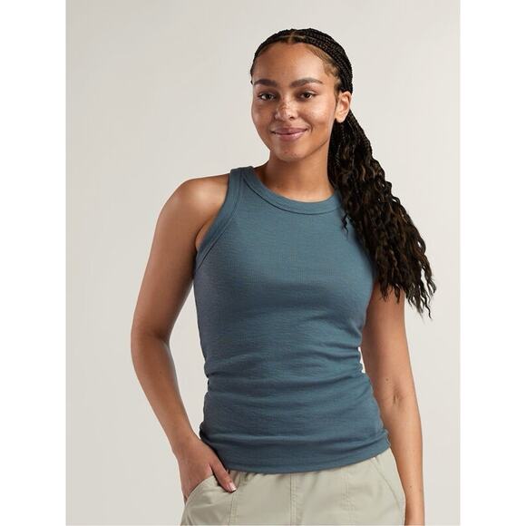 Title Nine Headlands Ribbed Tank Top In Storm Cloud Size Small NWT - Picture 1 of 5